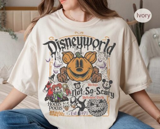 Comfor Color Disneyworld Est.1971 Halloween T-shirt and Sweatshirt, Mickey's Not So Scary Party Shirt, Hocus Pocus Shirt, Disney Halloween Shirt, Halloween Party